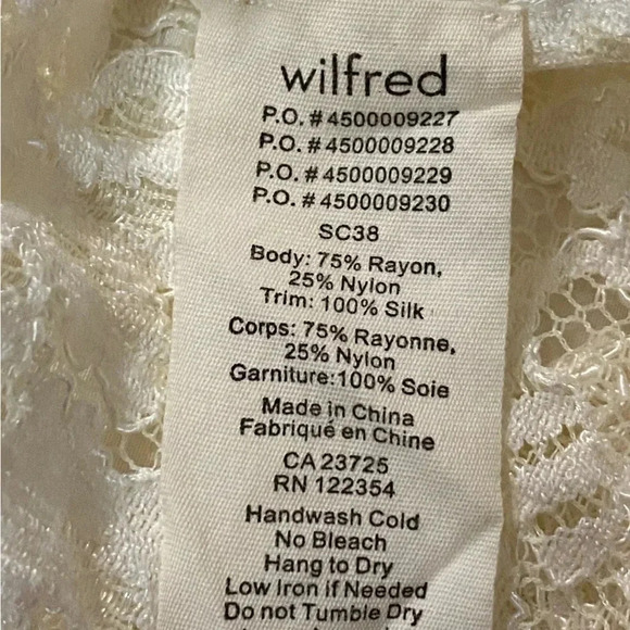 Wilfred women’s cream lace racerback Fairycore bohemian casual lightweight top M - Picture 7 of 8